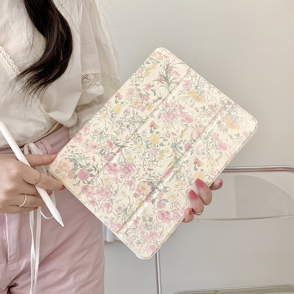 Vỏ cứng acrylic hình hoa nhỏ vỏ tương thích với ipad mini6 ipad5 6 7 8 9 air air1 air2 air3 air4 air5 10.9 "pro10.5 pro11 pro12.9 2018 2020 2021 2022 bao da