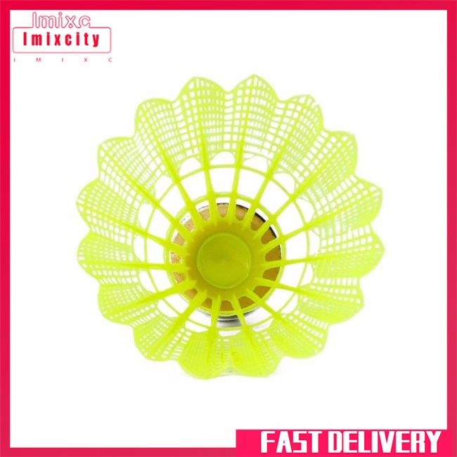 Imixcity 6 cái quả cầu tàu con thoi nylon màu vàng quả cầu lông birdies quả cầu ngoài trời