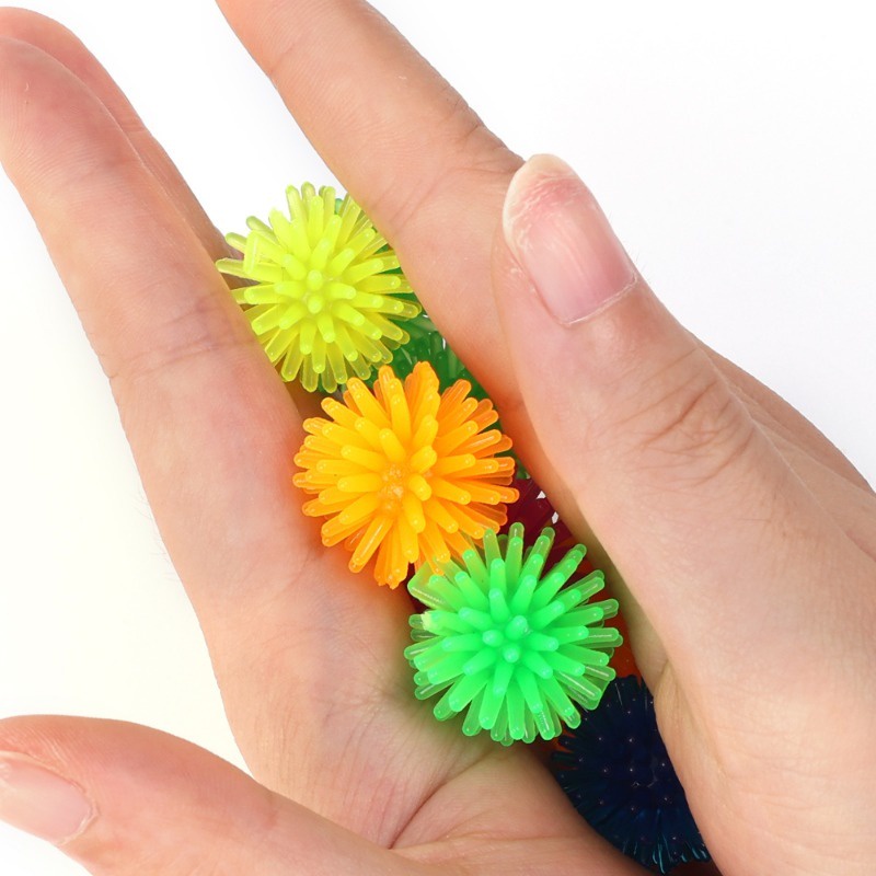 Sáng tạo mini dễ thương giải nén bóng nhím di động đầy màu sắc mềm mại ngón tay bàn tay cảm giác thư giãn massage spiky balls đồ chơi quà tặng