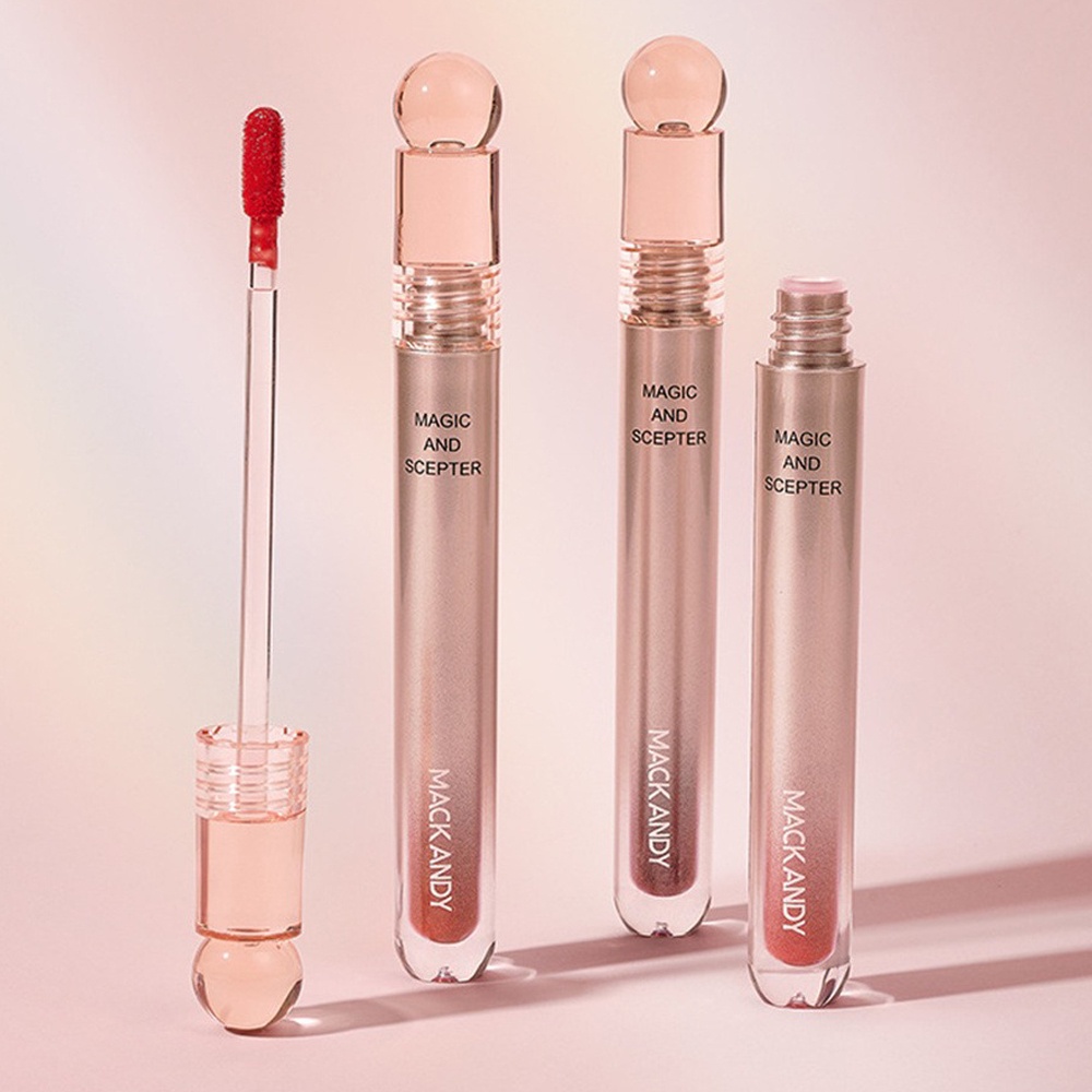 ♕ Mack Andy Magic Wand Son Bóng Nhẹ Dưỡng Ẩm Matte Velvet Fog Surface Son Môi Hoàn Màu Cao Trang Điểm Môi Lâu Trôi NỘI THẤT