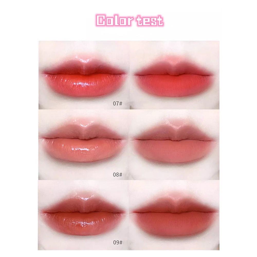 ♕ Gege Bear Color Mirror Light Velvet Fog Son môi hai lớp men lì Son môi dưỡng ẩm mịn màng Độ hoàn màu cao Trang điểm môi lâu trôi TUYỆT VỜI
