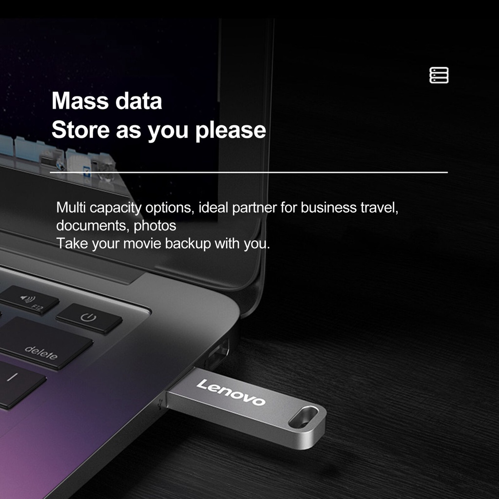 LENOVO Usb 2tb 1tb 128gb 64gb 64gb 1gb 8gb 16gb 32gb 64gb Có Móc Khóa Tiện Dụng