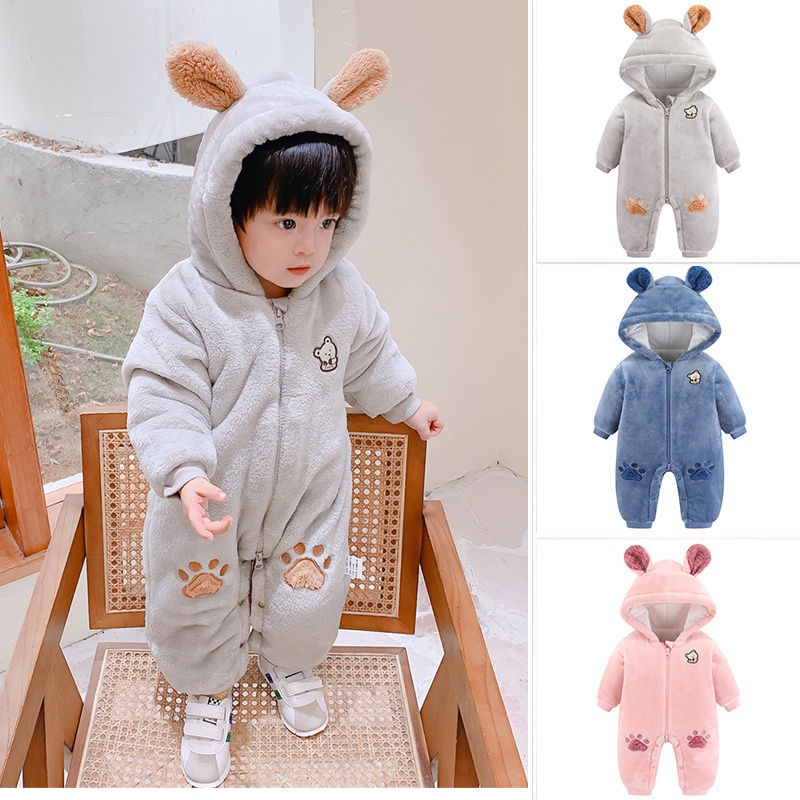 Body ủ mùa đông Body nỉ bông 3 lớp cho bé trai bé gái Hàng cao cấp xuất Nhật SLD06