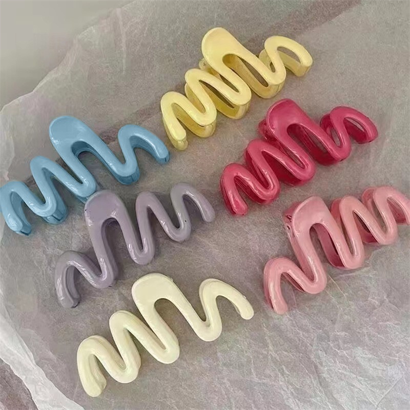 Kẹp Tóc Gợn Sóng Bằng Acrylic Cho Nữ