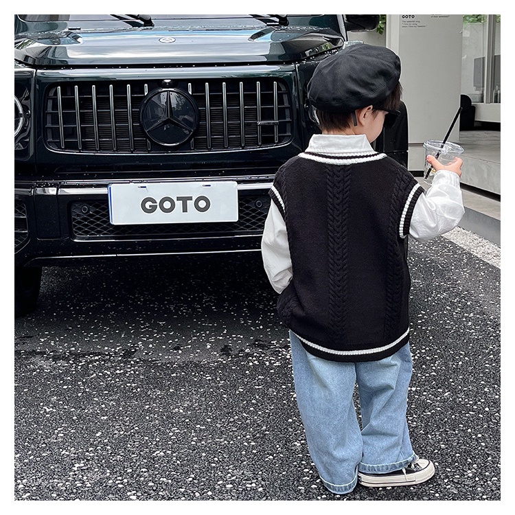 Áo len trẻ em nhật bản và hàn quốc preppy vest vest áo khoác hợp thời trang