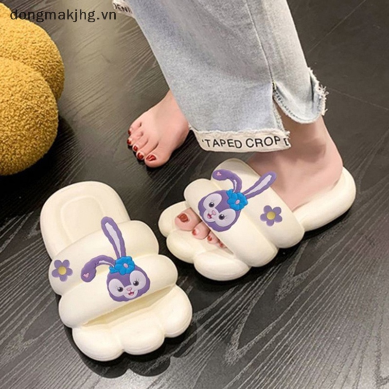 Dép trong nhà dày đế chống trượt dép dép nữ sinh viên dễ thương phim hoạt hình dép ngoài trời