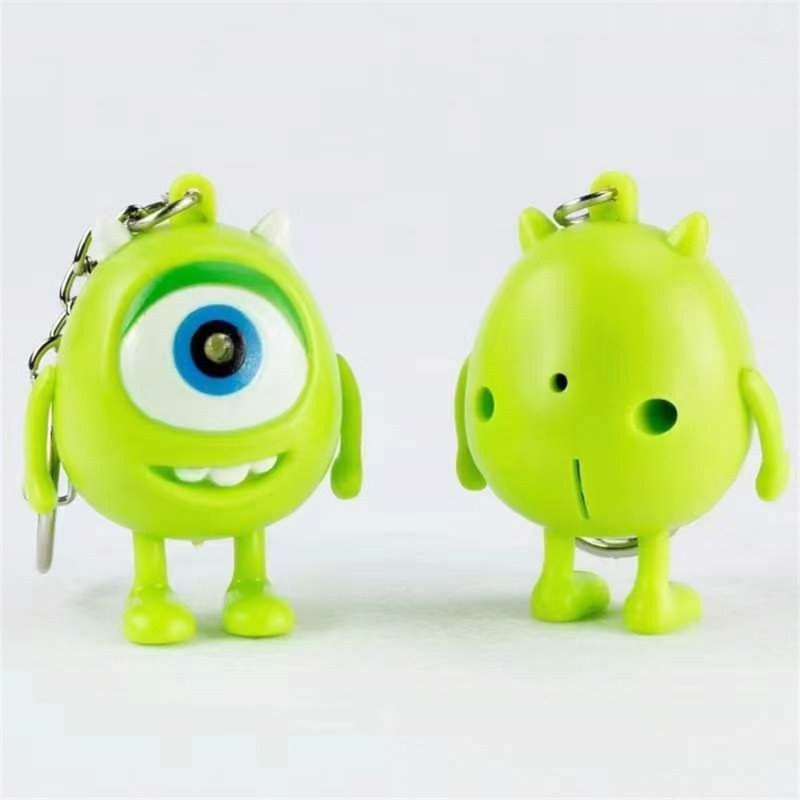 Tiktok giọng nói âm thanh sáng tạo i love you big eyes monster doll mặt dây chuyền móc khóa cặp đôi led phát sáng móc khóa