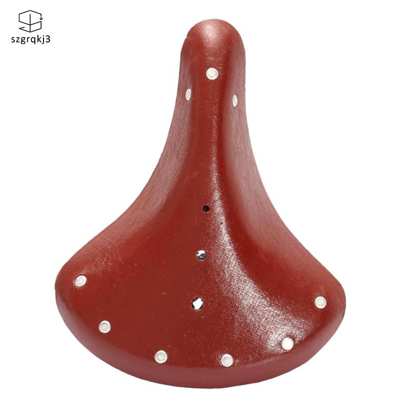 Xe đạp đường trường retro rỗng ghế da yên xe màu nâu