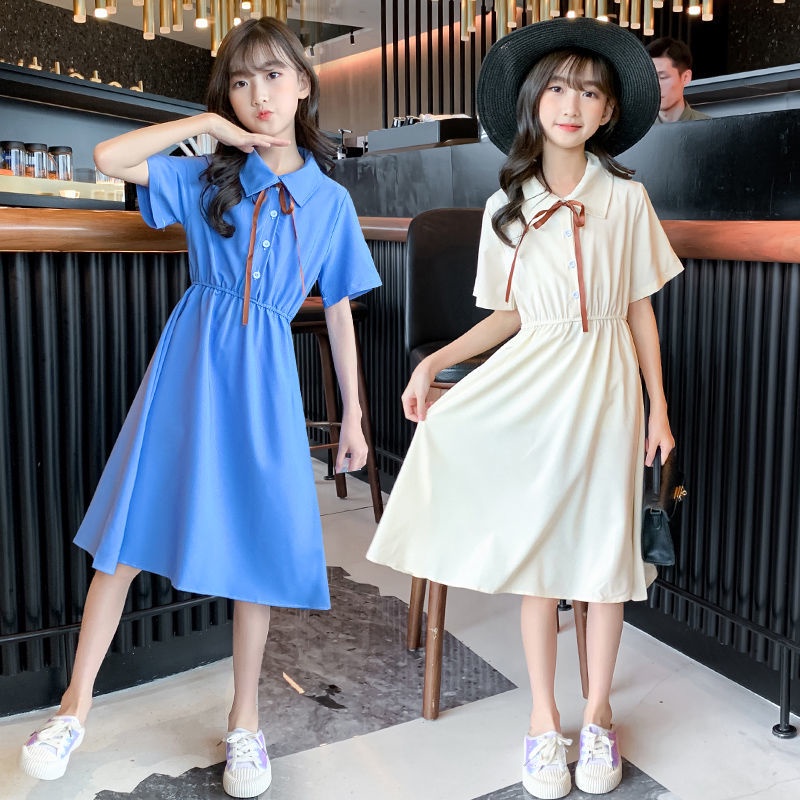 Đầm Thời Trang Mùa Hè Phong Cách Nhật Bản Dành Cho Bé Gái 12-13 - 16 Tuổi