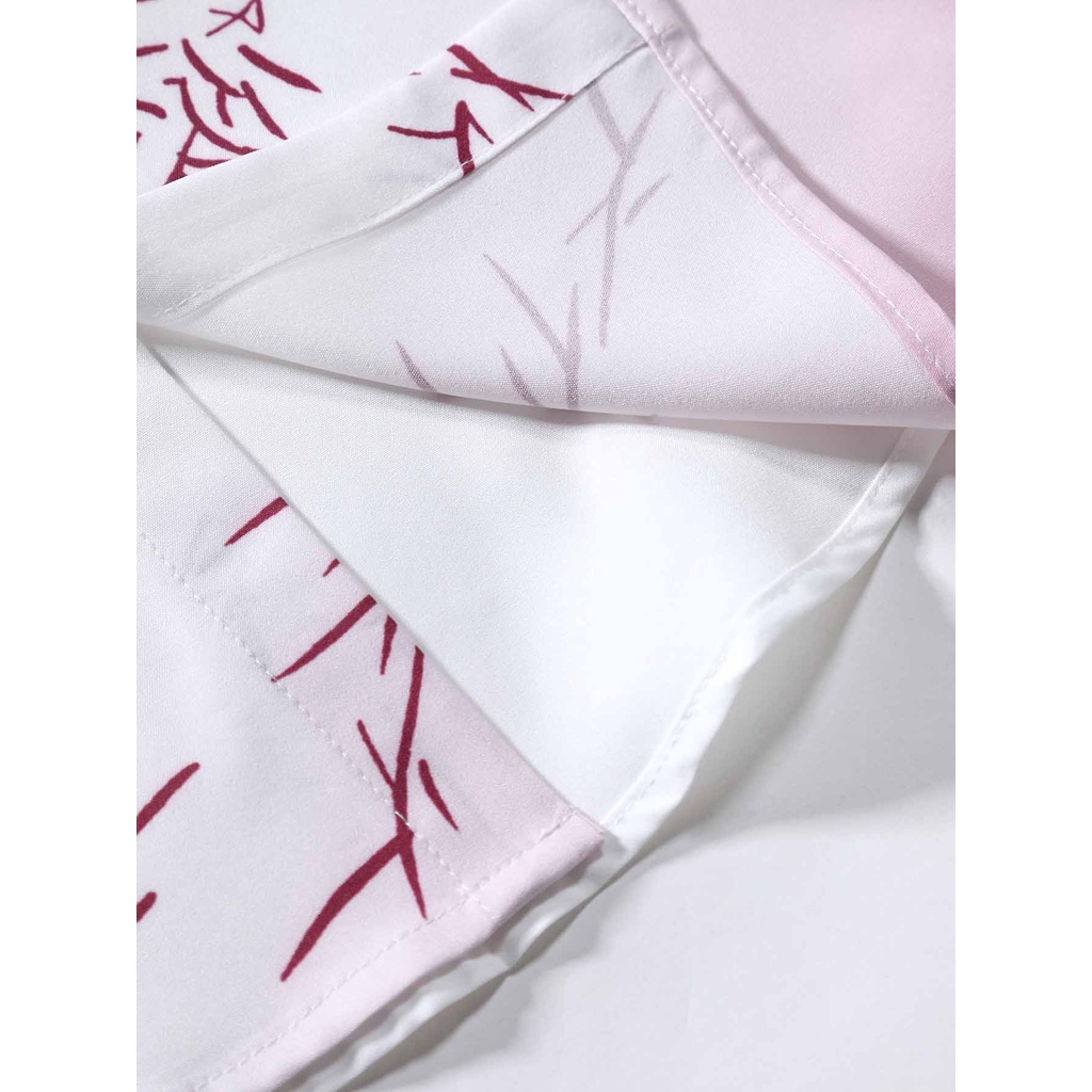 Áo Sơ Mi Tay Ngắn Cổ Đứng Cài Nút Họa Tiết Hoa Phong Cách Hawaii Cổ Điển Thời Trang Đi Biển Mùa Hè 2023 Cho Nam