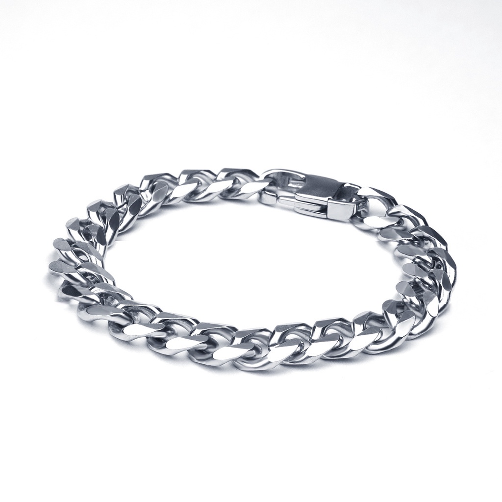 lắc tay nam inxox 304 ngầu đẹp màu bạc không rỉ bảng loại 1