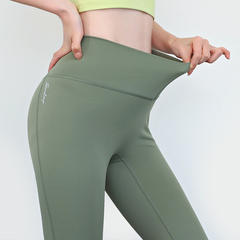 【Sportsangel】Quần Legging Thể Thao Lưng Cao Bó Hông Màu nude Đào Thích Hợp Chạy Bộ Tập Yoga