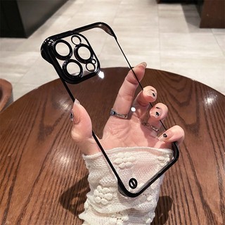 Ốp Điện Thoại PC Cứng Trong Suốt Không Viền Chống Sốc Cho iPhone 12 13 Pro Max