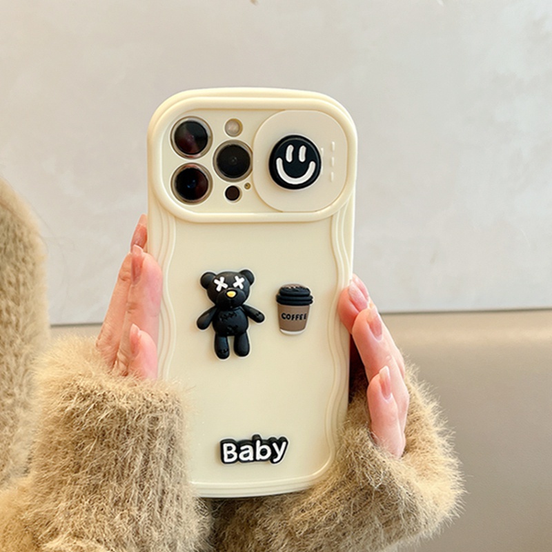 Ốp Điện Thoại Hình Mặt Cười 3D Cho IPhone 14 13 12 11 Pro Max