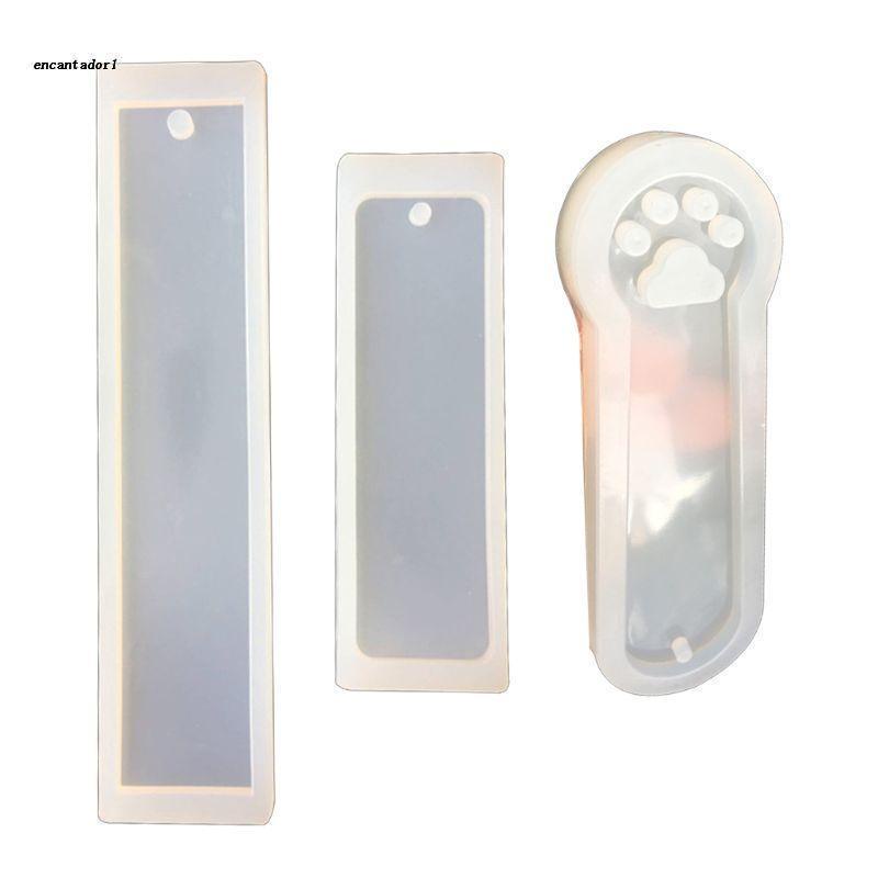 ✿ Bộ 3 Khuôn Silicone Hình Chữ Nhật Làm Thẻ Đánh Dấu Trang Sức Thủ Công