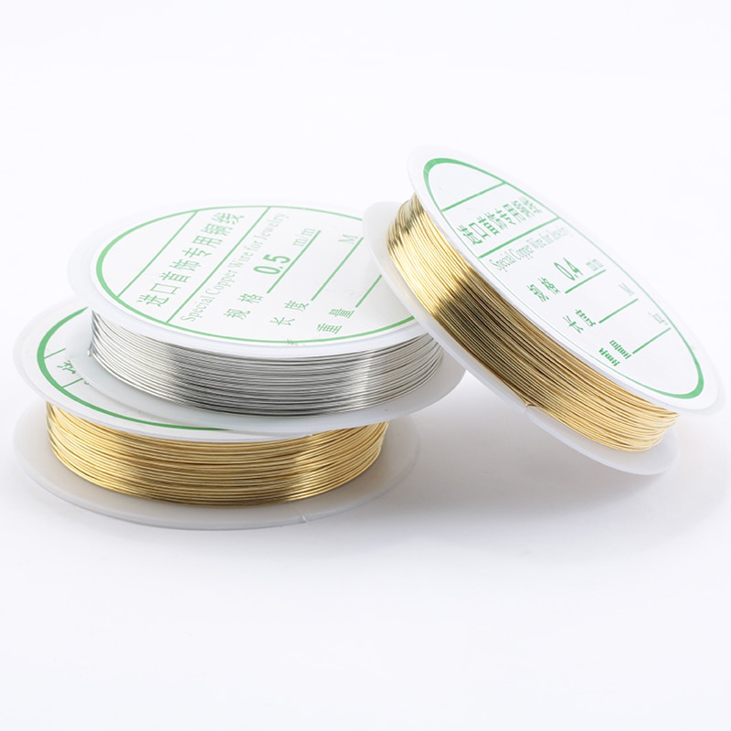 Cuộn Dây Đồng Mạ Vàng / Bạc 0.2-1mm Dùng Làm Trang Sức DIY