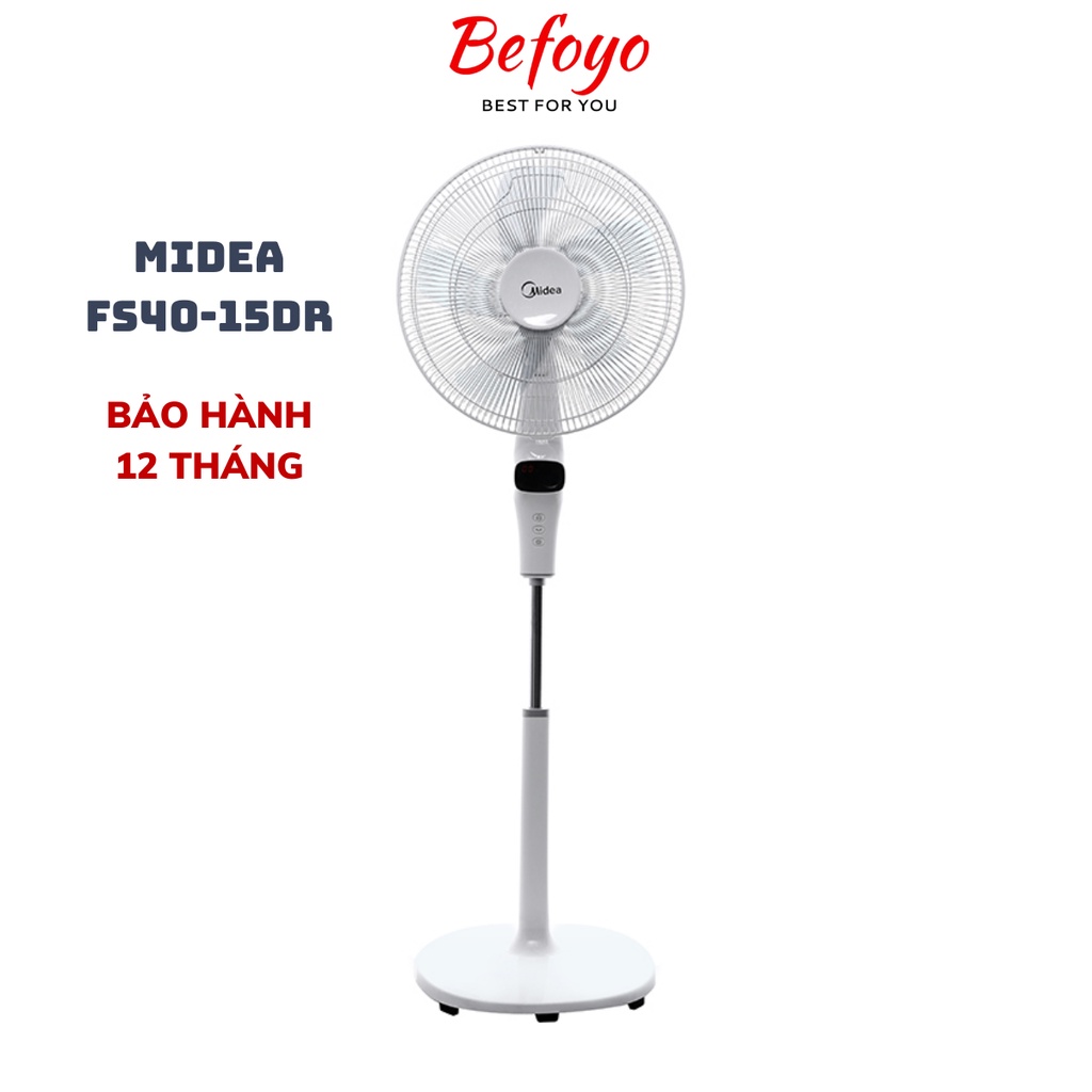 Quạt đứng Midea DC inverter FS40-15DR có remote điều khiển bảo hành chính hãng 12 tháng - Befoyo