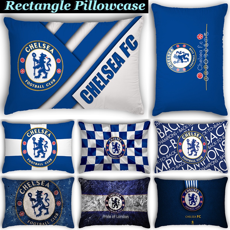 Vỏ Gối Chữ Nhật In Logo Chelsea Fc Trang Trí Nhà Cửa