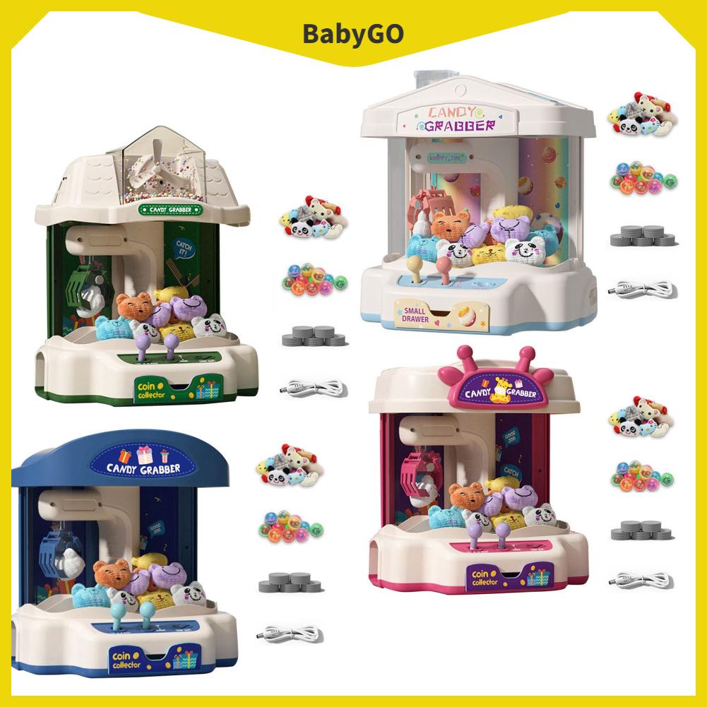 BabyGo Búp Bê Mini Tiểu Ly Đồ Chơi 10 Vỏ Trứng 20 Đồng Tiền Nhạc Đa Năng Đèn Móng Vuốt Máy Cho Bé Trai Gái