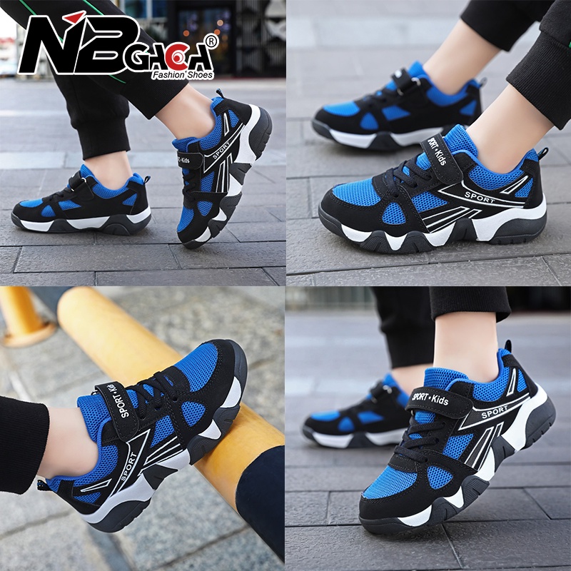 Giày Sneaker Phối Lưới Thoáng Khí Chống Trượt 5 Màu Tùy Chọn Có Size 28-40 Thời Trang Cho Bé Trai Và Gái