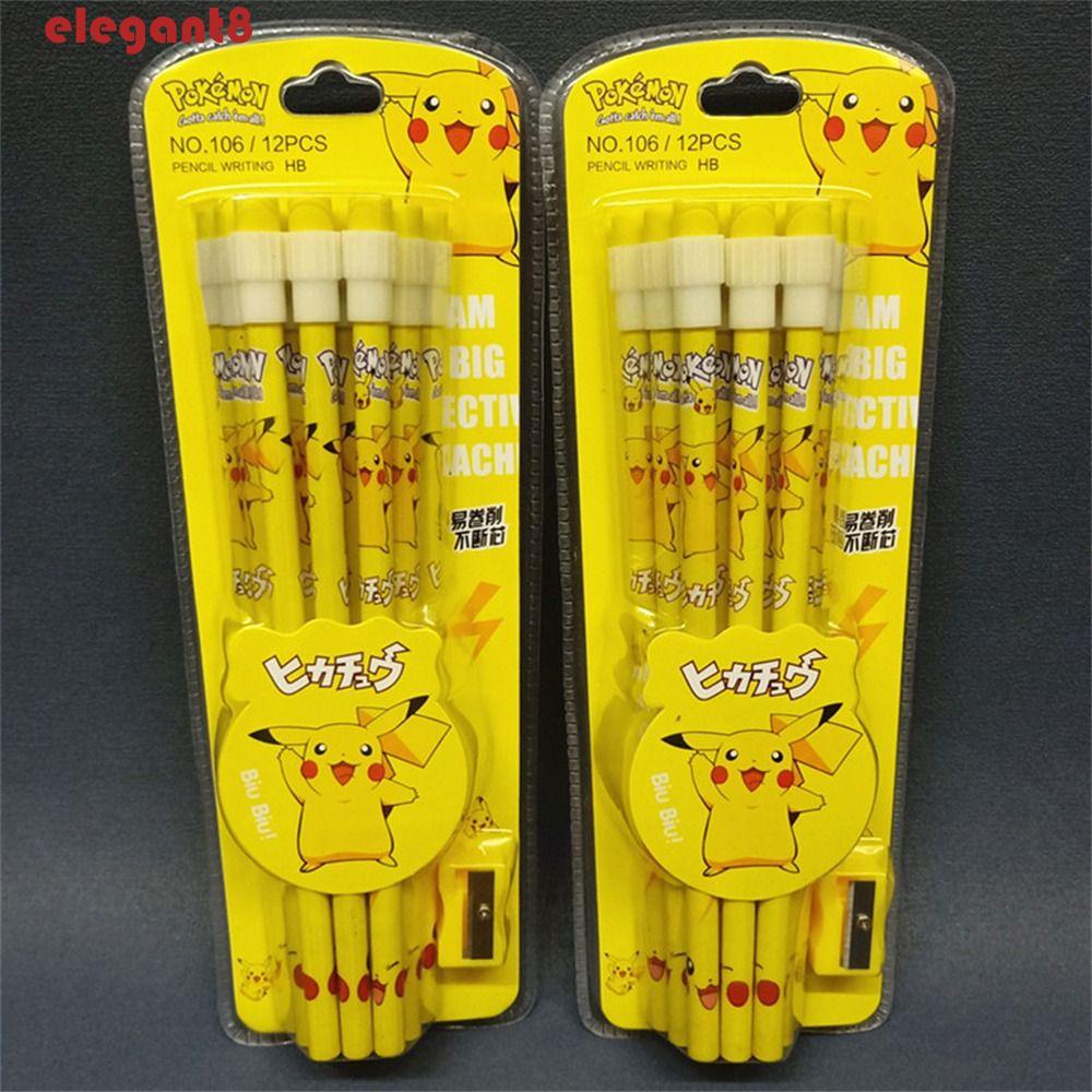 Set 12 Bút Chì Họa Tiết Hoạt Hình Dễ Thương