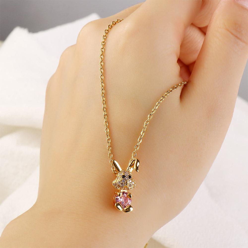 Vòng Cổ Mặt Hình Thỏ Sáng Tạo Có Thể Điều Chỉnh Thời Trang Dành Cho Nữ