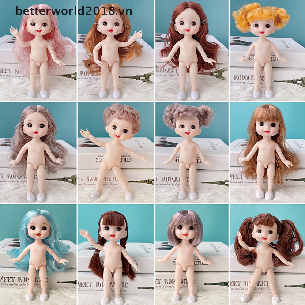 Búp Bê Bé Gái 16-17cm Khớp Nối 1 / 8 OB11