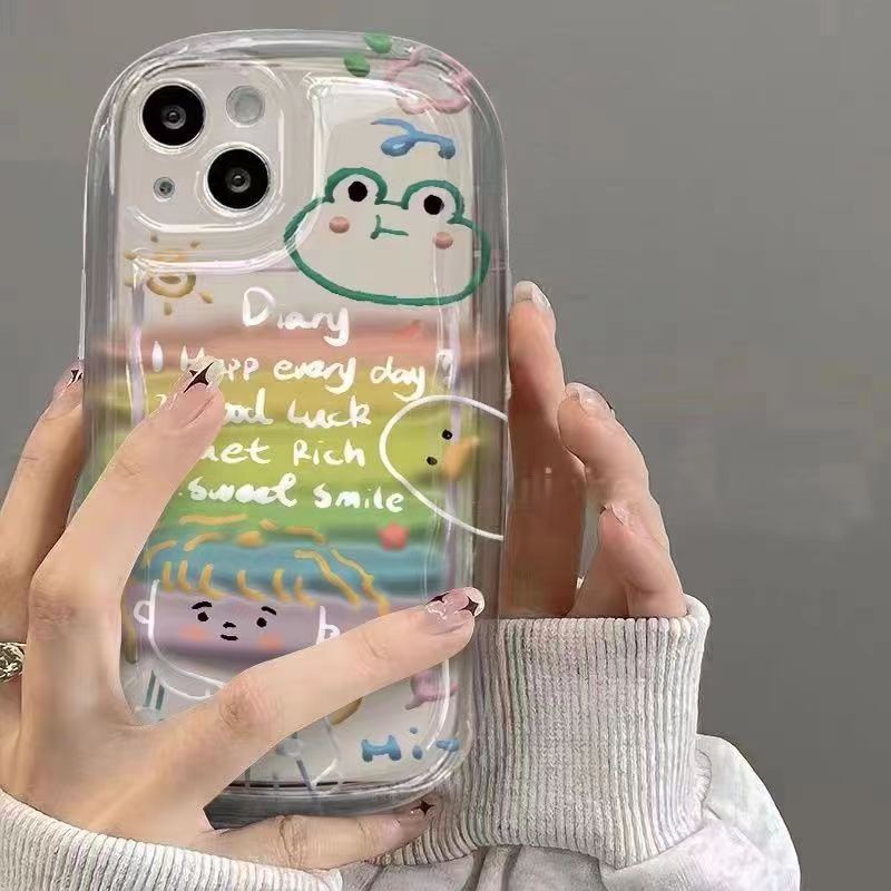 Ốp Điện Thoại Silicon Mềm Trong Suốt Chống Sốc Họa Tiết Dễ Thương Cho IPhone 14 13 12 11 Pro Max XS X XR