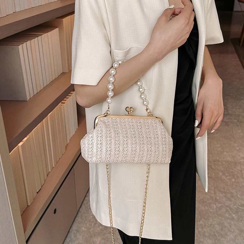 Túi cói Vai Kiểu Ví Tiền Bằng Rơm Thời Trang Sành Điệu Cho Nữ