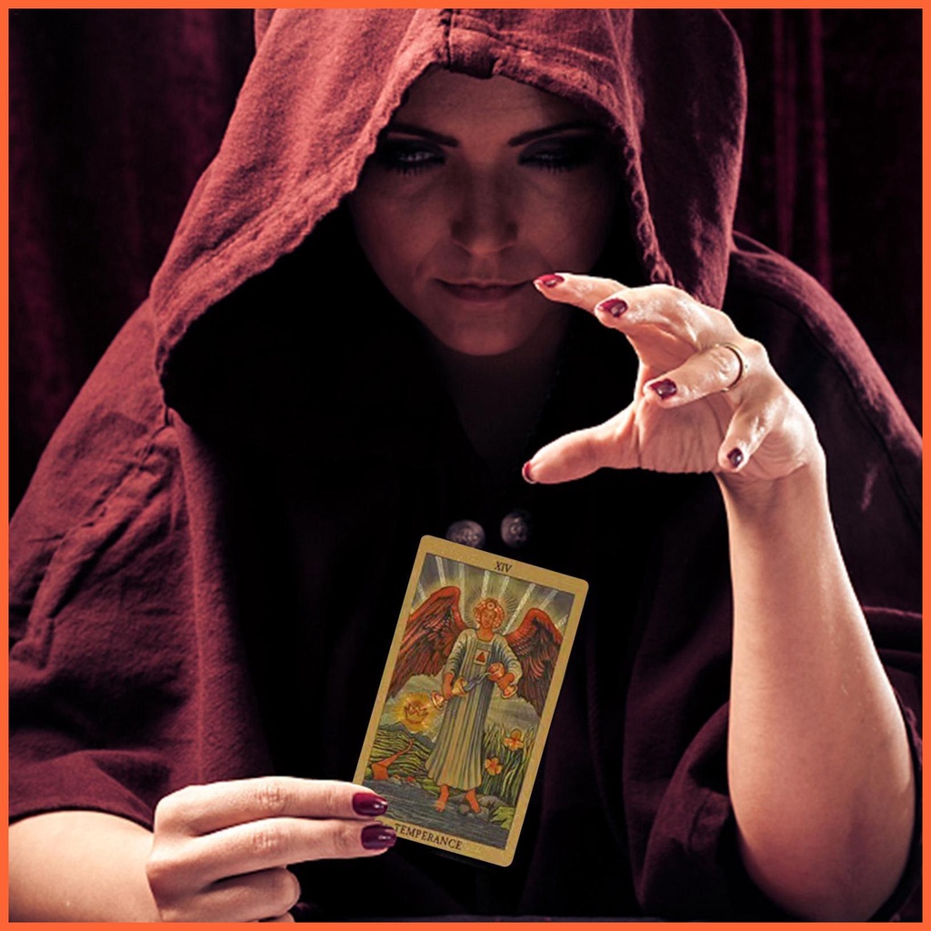 Bộ Bài Tarot Bằng Lá Vàng Astrology Oracle Chống Thấm Nước