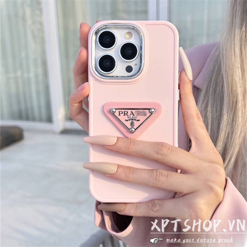 Ốp Điện Thoại Màu Hồng Trơn Đơn Giản Cho iphone 15 14 13 12 11promax xr ix