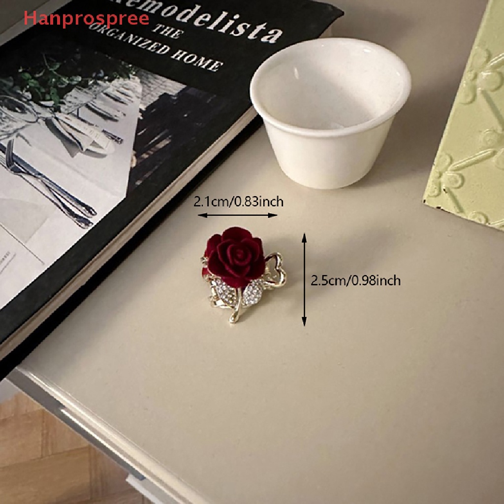 Kẹp Tóc Hình Hoa Hồng Đính Đá Phong Cách Retro Thời Trang Cho Nữ