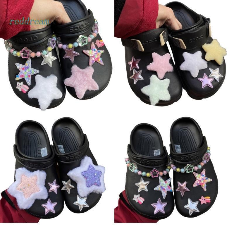 Khóa Hình Ngôi Sao Màu Đỏ Thời Trang Phù Hợp Với Giày Sandals Guốc