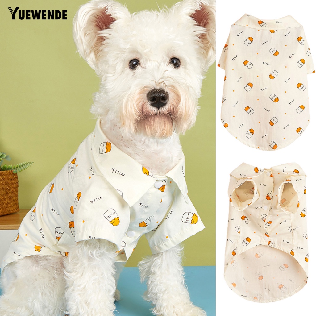 Yue.z Trang Phục Hóa Trang Cho Cún Cưng In Hình Chai Sữa Thời Trang Mùa Hè Đáng Yêu