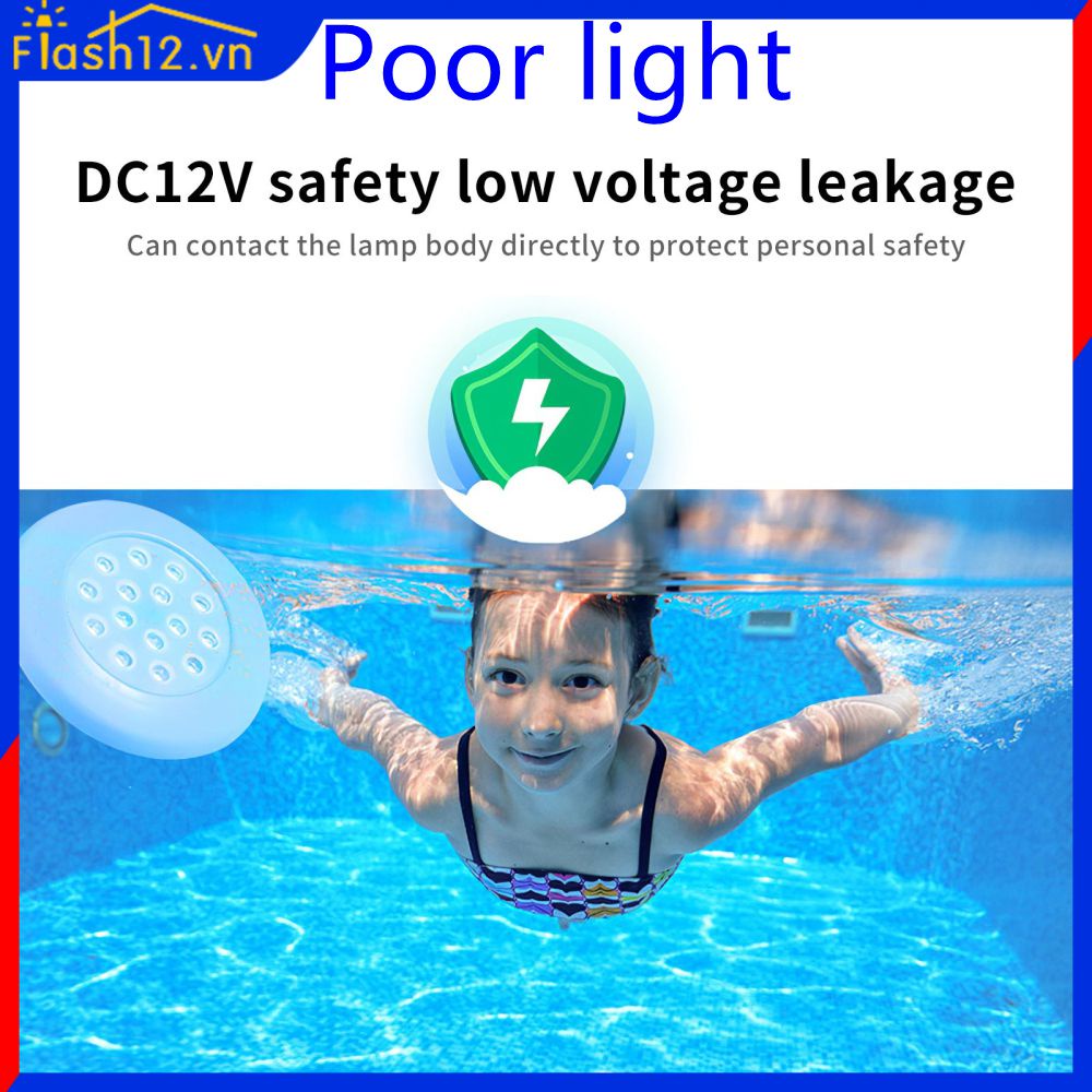 Đèn Dưới Nước Rgb Bảy Màu Ip68 12V Đèn Hồ Bơi Led Gắn Tường Xung Quanh Flash12_vn