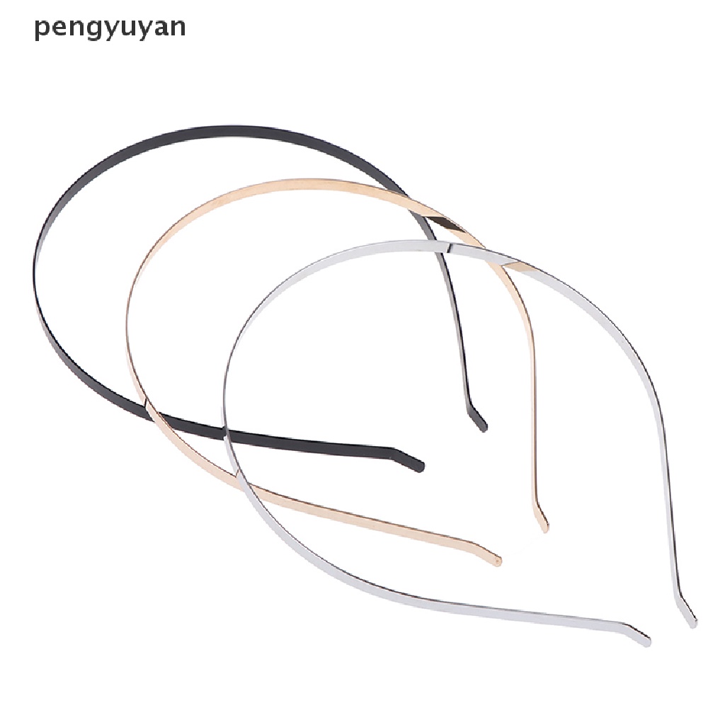 Bộ 2 Băng Đô Kim Loại 5mm Tự Làm Thủ Công Cho Bé Gái