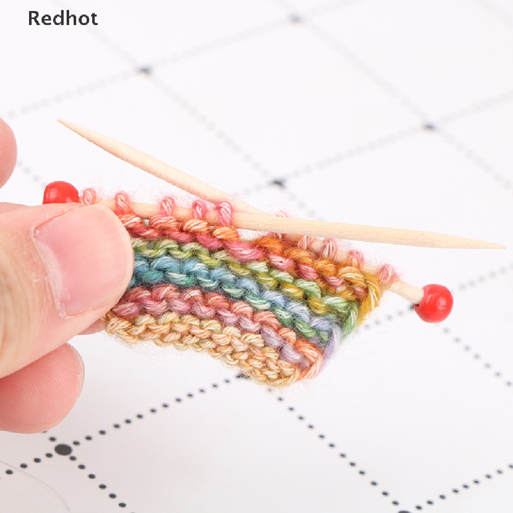 &lt; Redhot &gt; Áo Sweater Dệt Kim Dày Dặn Trang Trí Nhà Búp Bê Thu Nhỏ 1: 12