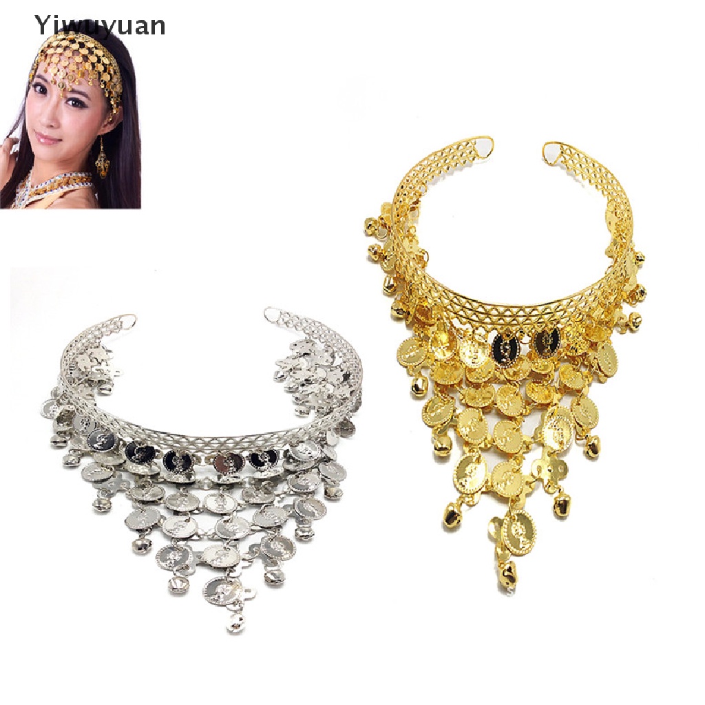 &lt; Yiwuyuan &gt; Băng Đô Đính Đồng Xu Phụ Kiện Múa Bụng Cho Nữ