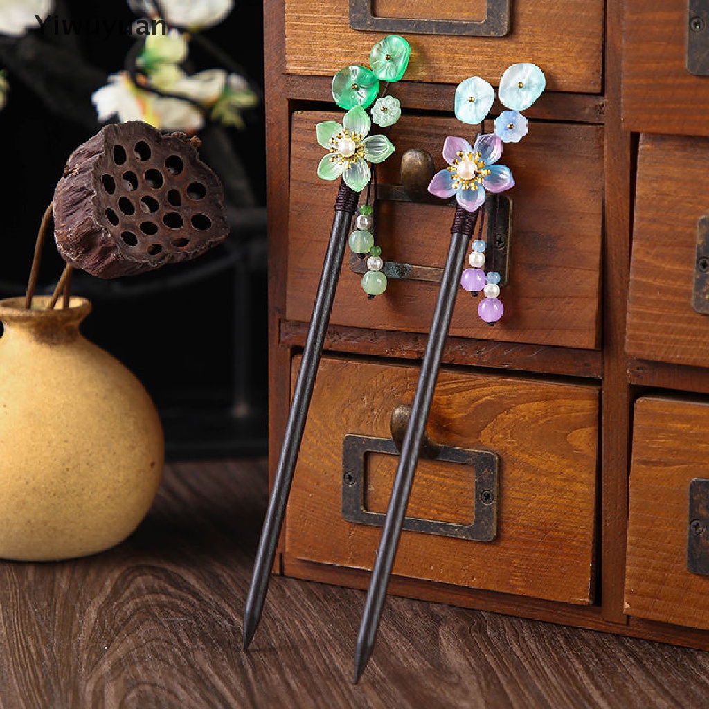 Trâm Cài Tóc Bằng Gỗ Hình Hoa Phong Cách Trung Quốc Cổ Điển Cho Nữ