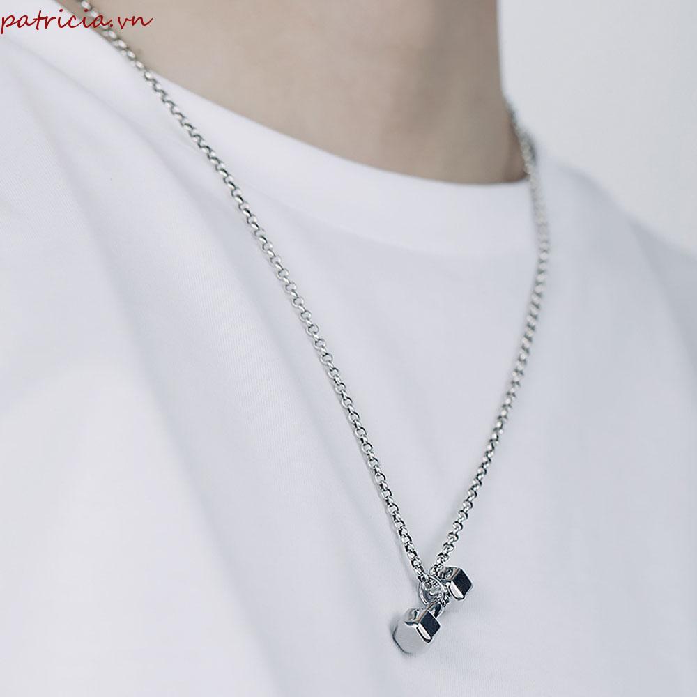 Vòng cổ Mặt Quả Tạ Đơn Giản Thời Trang Cho Nam Và Nữ