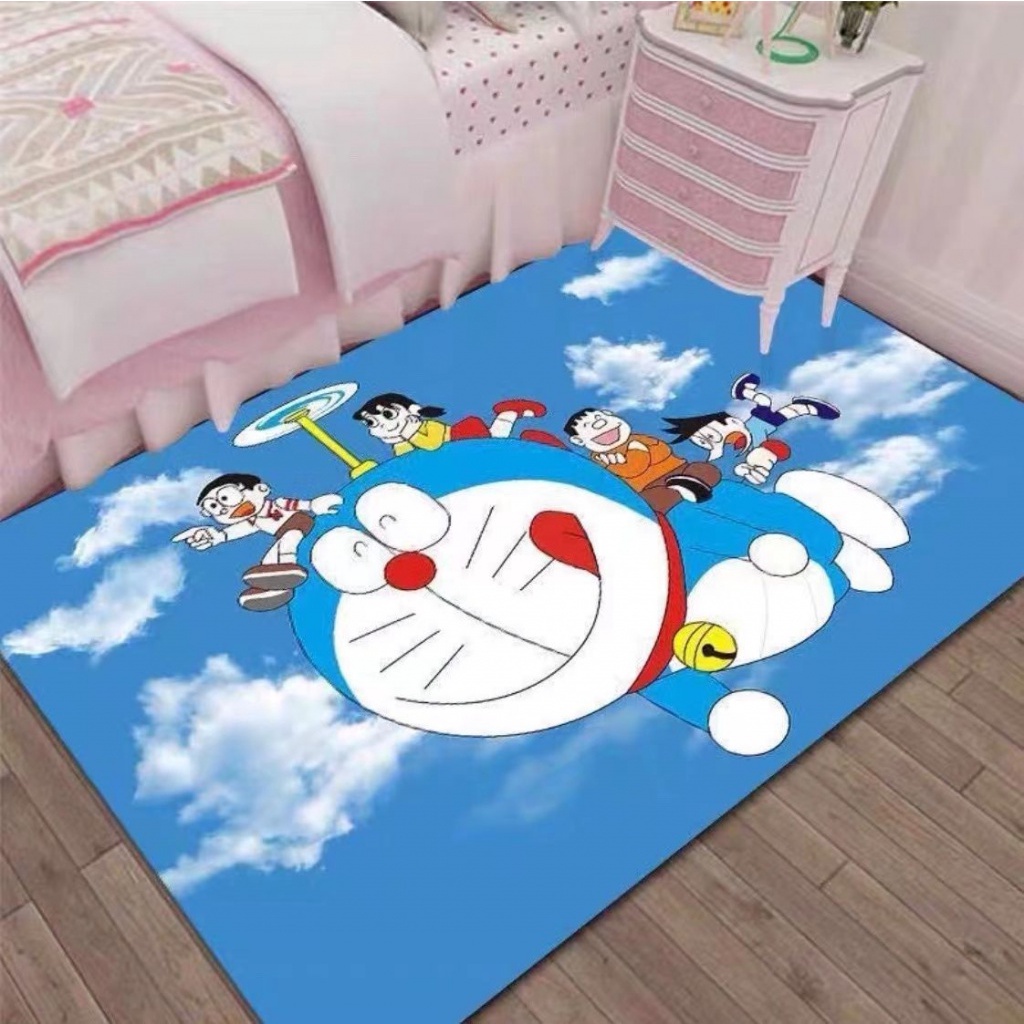 Thảm Chùi Chân Chống Bụi In Hoạt Hình Shin-Chan / Doraemon / Doremon Dễ Thương Trang Trí Nhà Cửa