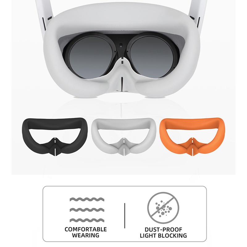 Vỏ Silicone Chống Sốc Bảo Vệ Cho Kính Thực Tế Ảo VR 4 Màu Xám