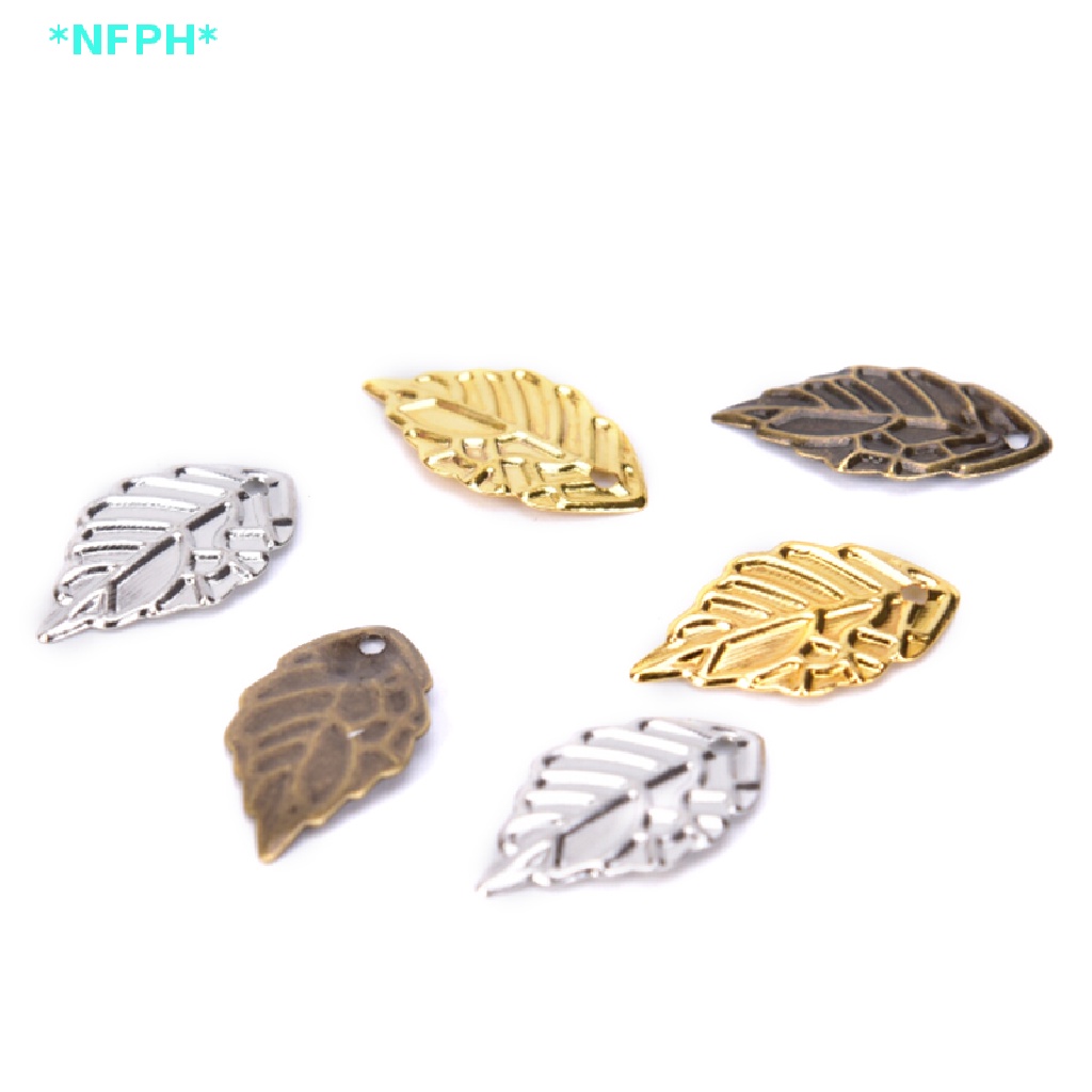 Set 100 Mặt Dây Chuyền Hình Chiếc Lá DIY Mới