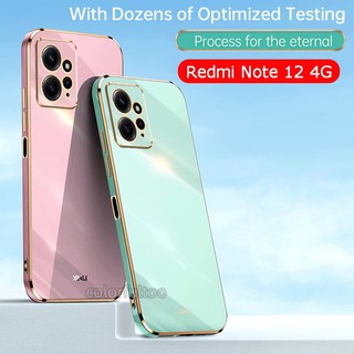 Ốp điện thoại silicon tpu mềm mạ 6d chống sốc cho redmi note 12 4g case xiaomi redmi note 12 note12 4g 5g