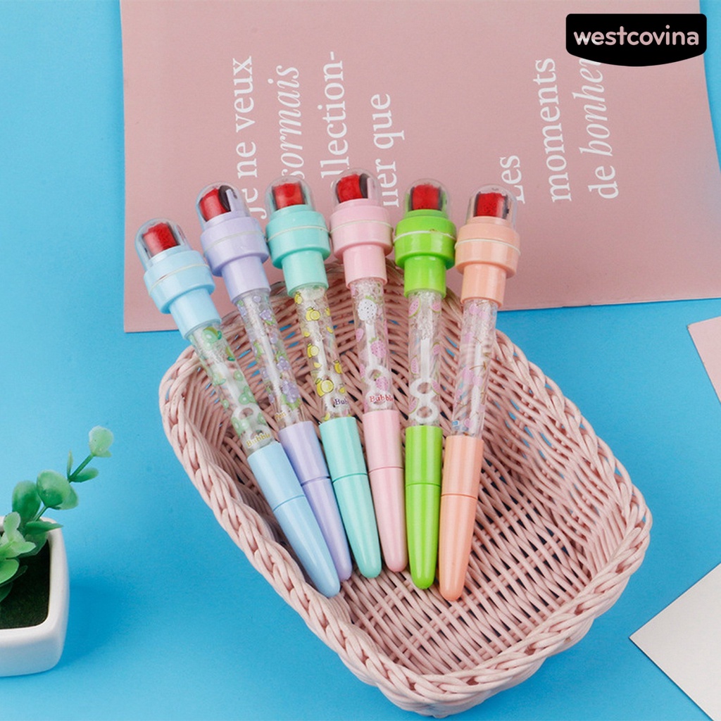 [COD]♪Bút Mực Gel Đa Năng 4 Trong 1 in Họa Tiết Trái Cây Hoạt Hình Dễ Thương