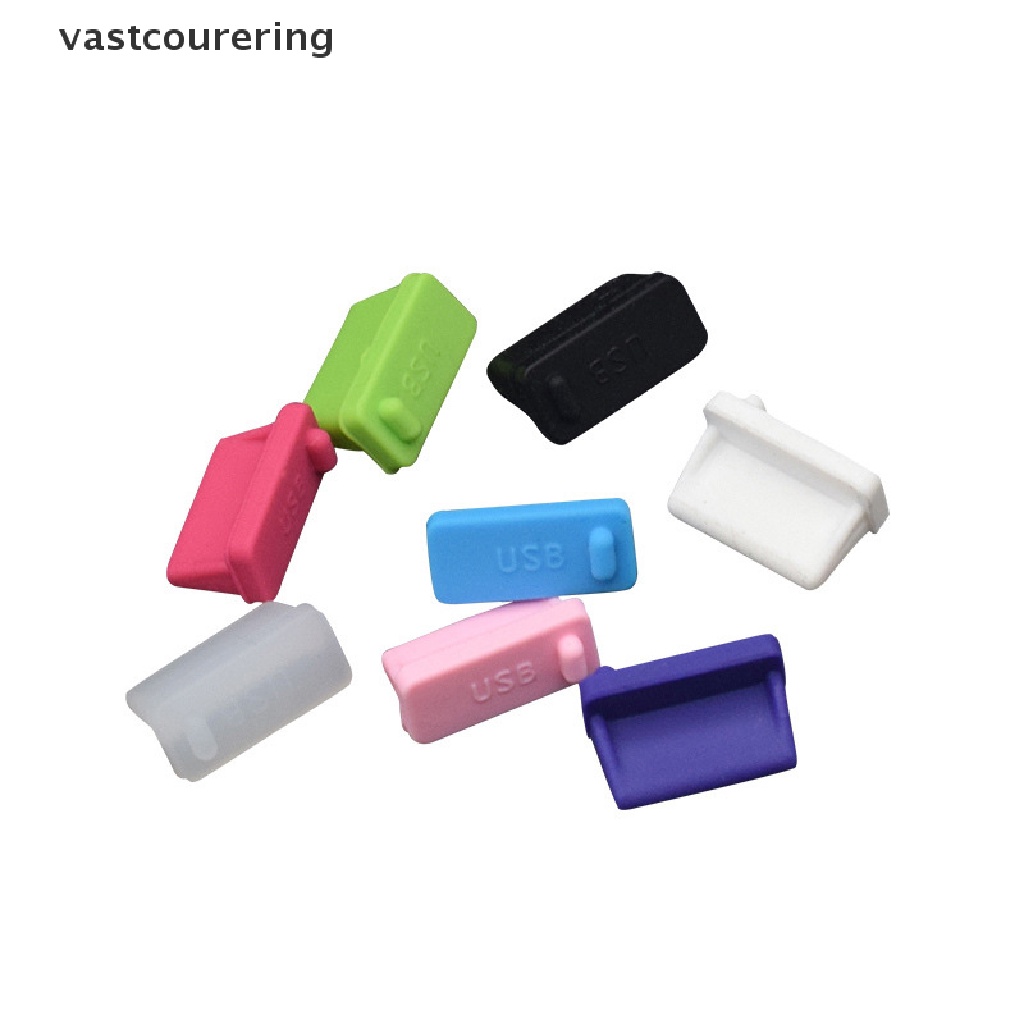 Bộ 10 Nút Bịt Cổng USB 3.0 / USB 2.0 Chống Bụi Bằng Silicon Nhiều Màu Tiện Dụng Cho Laptop / Máy Tính / Điện Thoại
