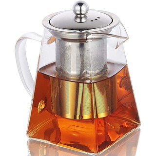 Bộ Lọc Trà Bằng Thủy Tinh Hình Vuông Dung Tích Lớn 350ml / 550ml / 750ml / 950ml