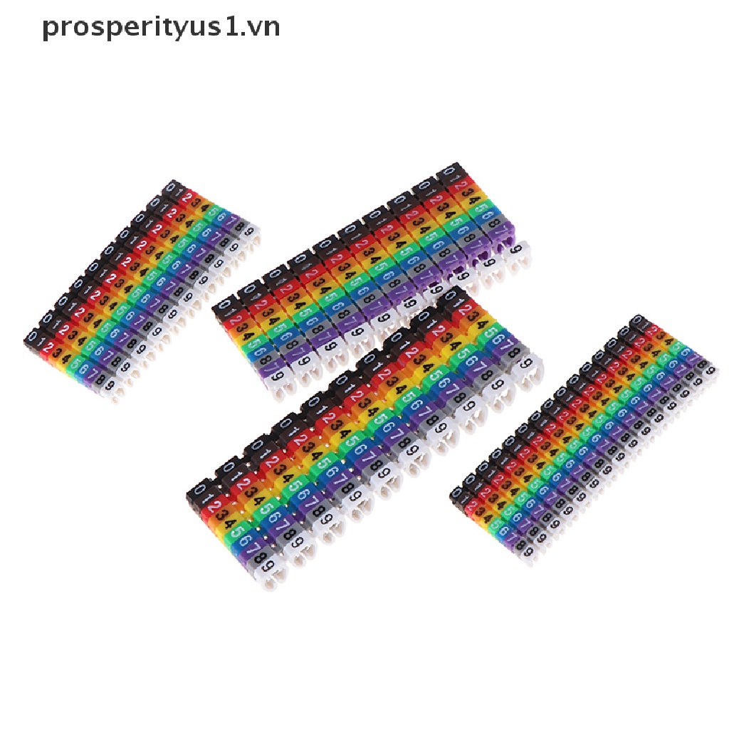 Nhãn Đánh Dấu Số Dây Cáp Nhiều Màu Hình Chữ C prosperityus1 1.5 / 2.5 / 4 / 6Mm2