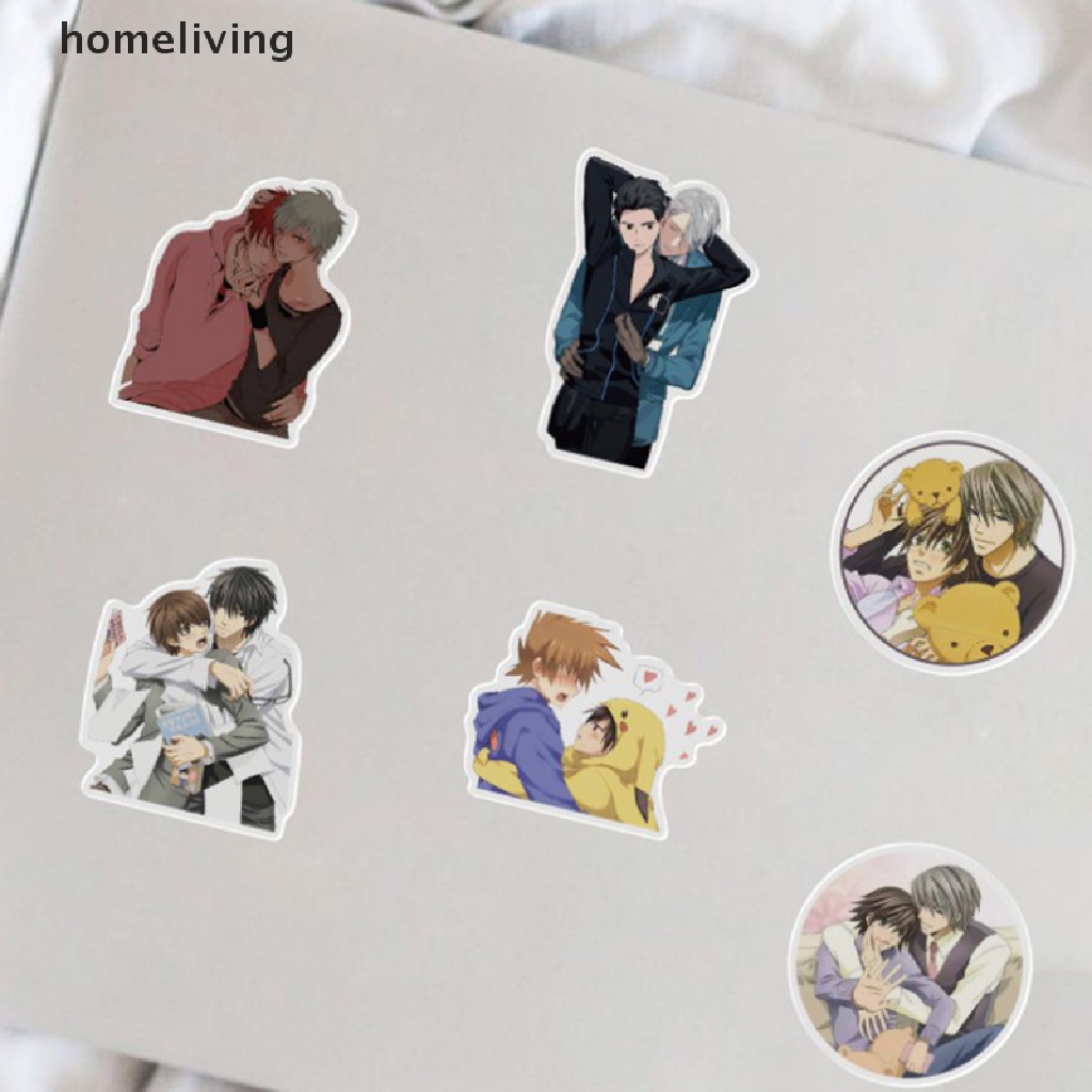 Bộ 50 Miếng Dán Hoạt Hình BL; yaoi Cho Laptop / Xe Đạp / Ván Trượt / Ba Lô
