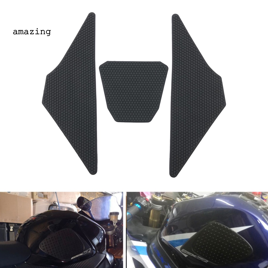 Set 3 Miếng Dán Trang Trí Bình Nhiên Liệu Chống Trượt Màu Đen Cho GOLDWING 1800 (18-22)